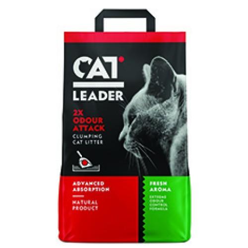 CAT LEADER 2 x ODOUR ATTACK FRESH CLUMPING CAT LITTER-FRESH AROMA-10 KG
