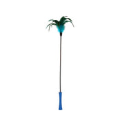 Catwand Feather Teaser w/ Natural Feather & TPR Handle (Blue stick)