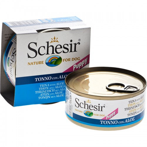 SCHESIR DOG CAN CHICKEN WITH ALOE PUPPY 150GM