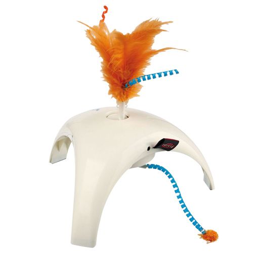 Gigwi Feather Droid w Natural Feather Sound Caps 3 Motion Sensor - Cat toys