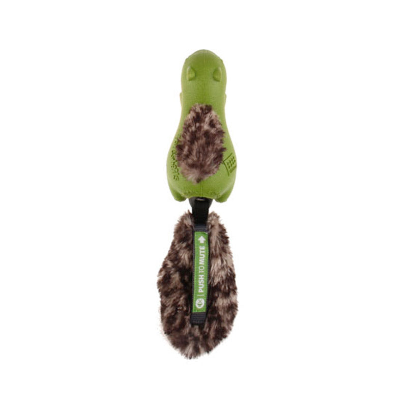 Gigwi - Forestails Squirel Pusht To Mute W/ Plush Tail Green