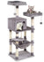 Cat Tree Tall Tower With Sisal Covered Scratching Post, Mdf Board, Corrugated Paper -56*45*143