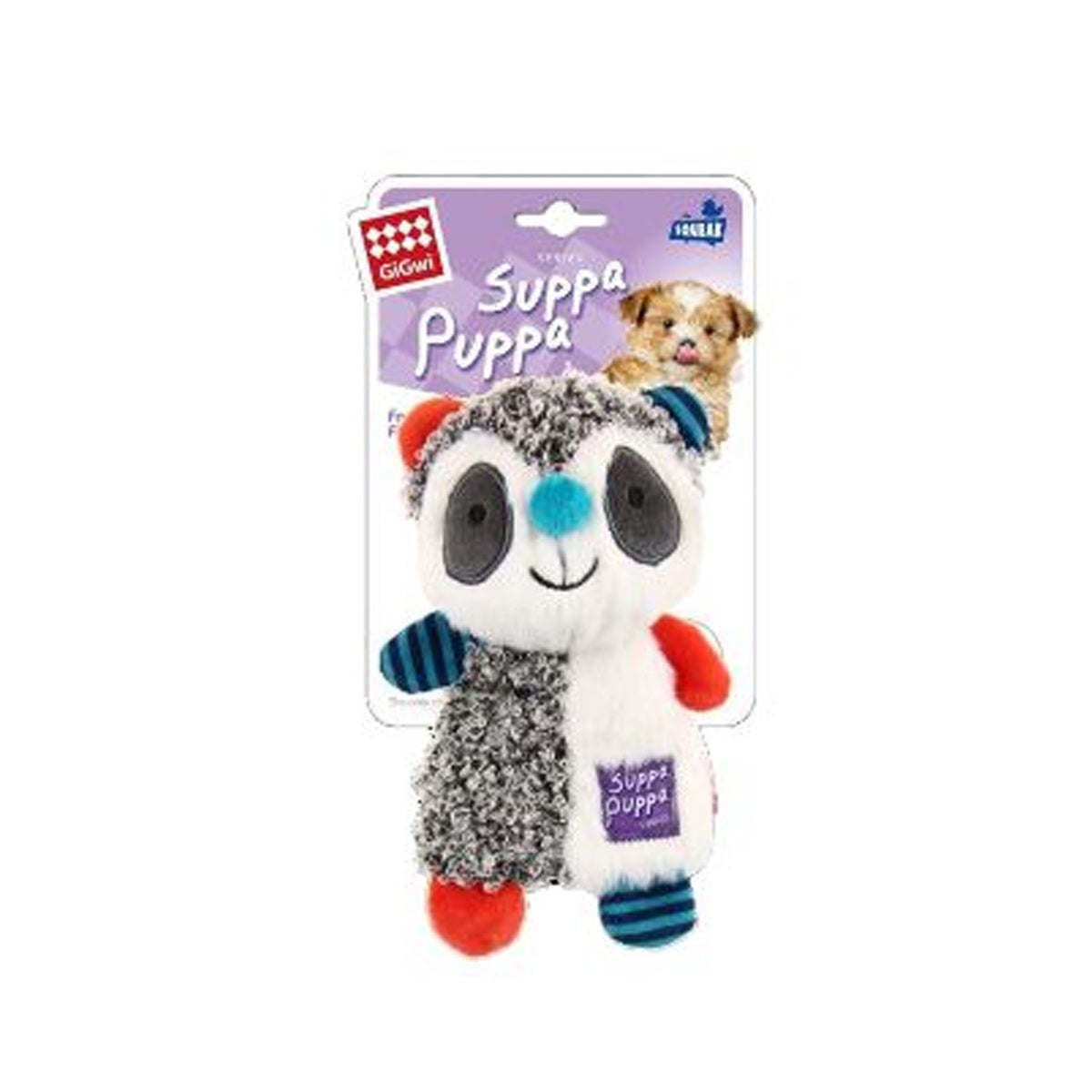 Gigwi - Suppa Puppa Racoon Squeaker / Crincle Inside
