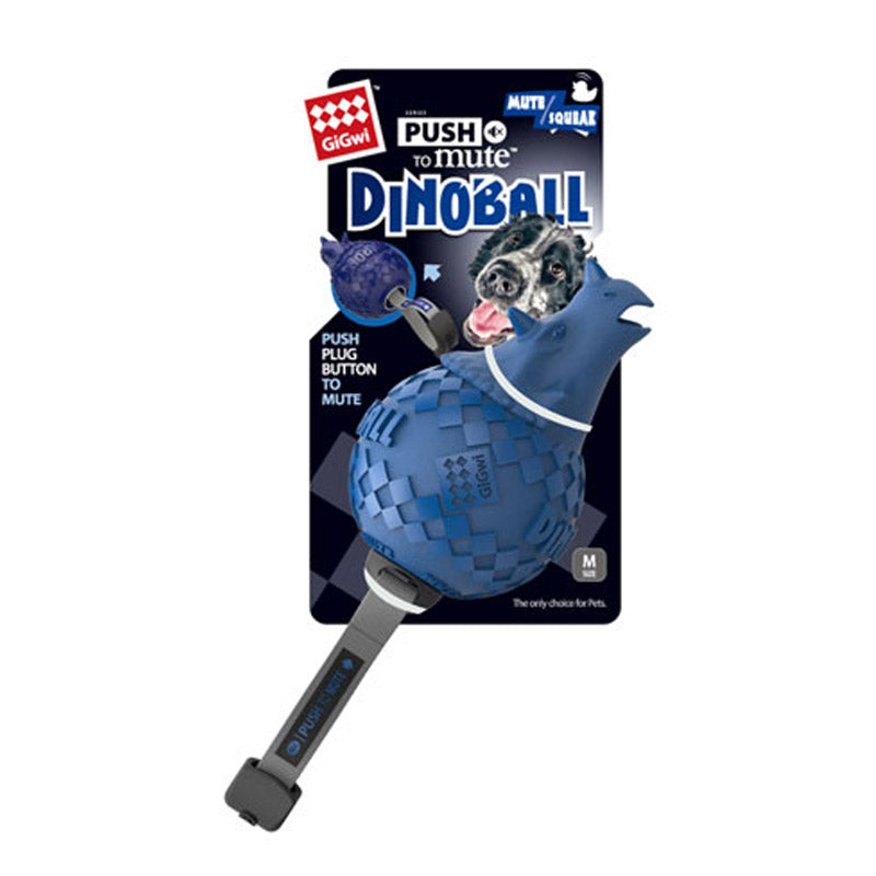 Gigwi Dinoball TriceratopsPush to Mute Light Blue