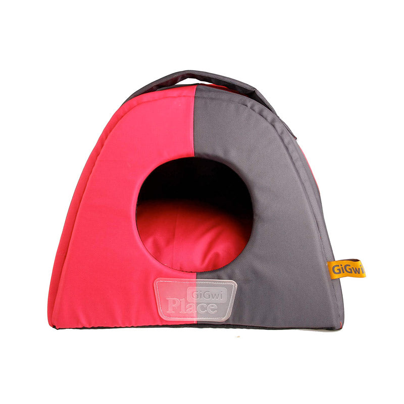Dog & Cat Beds: Gigwi Place Pet House Canvas ,Plush, TPR (Red Rose)