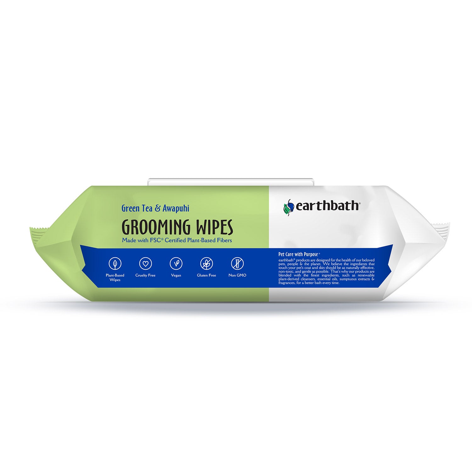 Earthbath Grooming Wipes, Green Tea & Awapuhi, 100 ct - Right