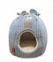 Catry - Cat House 36X36X36Cm White Lined On Grey