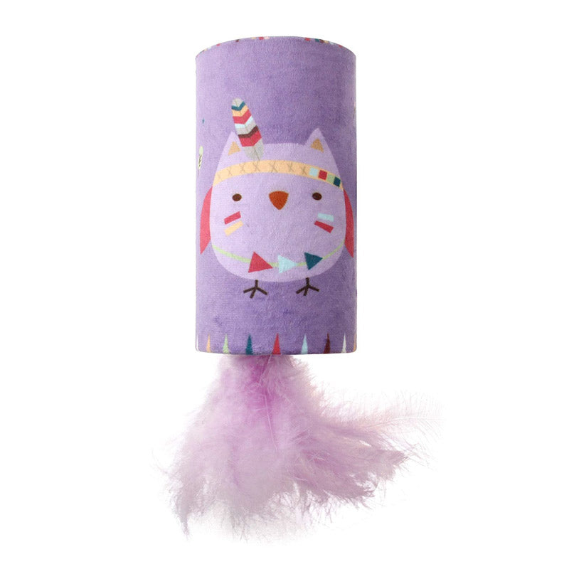 Happy Indian Melody Tube Owl with Feather & Sound Chip