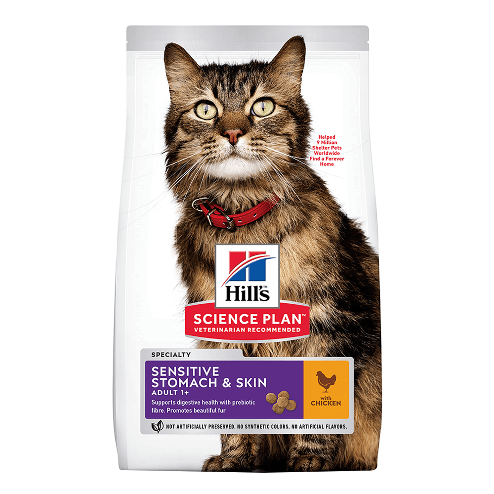 Hill’s Science Plan Sensitive Stomach & Skin Adult Cat Food With Chicken (1.5kg)