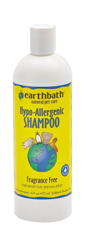 Earthbath Hypoallergenic Tearless Shampoo Fragrance Free 16oz