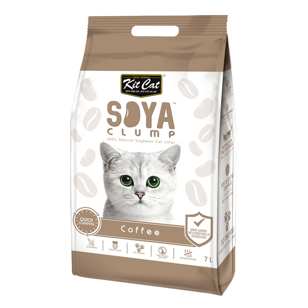 KitCat SoyaClump Soybean Litter_ Coffee7L, Cat Litter