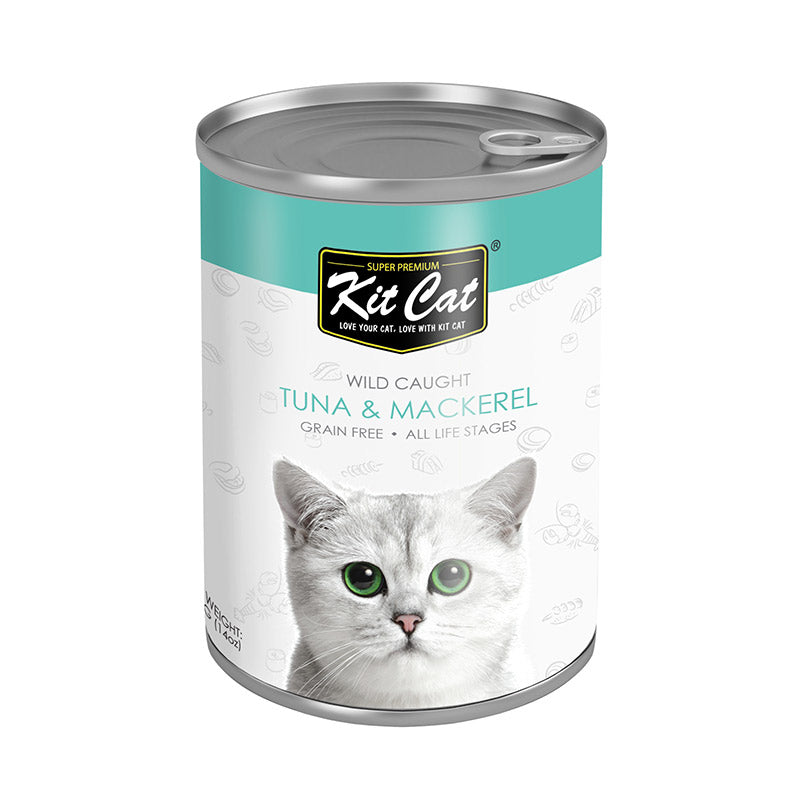 Kit Cat - Wild Caught Tuna with Mackerel Canned Cat Food 400g