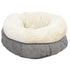 All For Paws Lambswool Donut Cat Bed - Grey