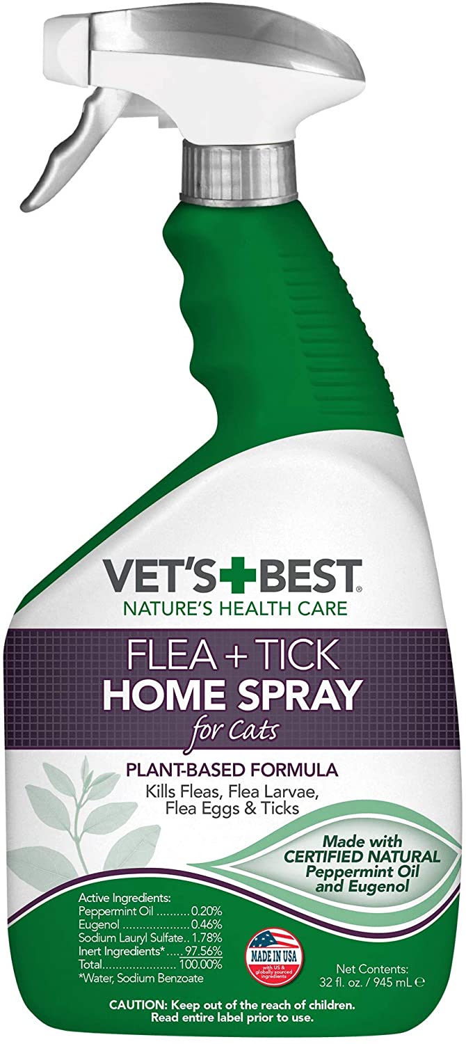 Vet's Best Natural Flea and Tick Home Spray for CATS (32 oz.)