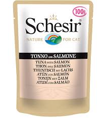 SCHESIR CAT POUCH TUNA/SALMON 100GM