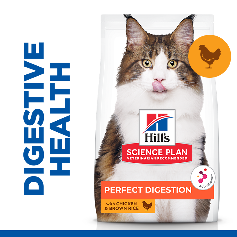 Hill’s Science Plan Perfect Digestion Adult 1+ Cat Food With Chicken & Brown Rice 1.5kg