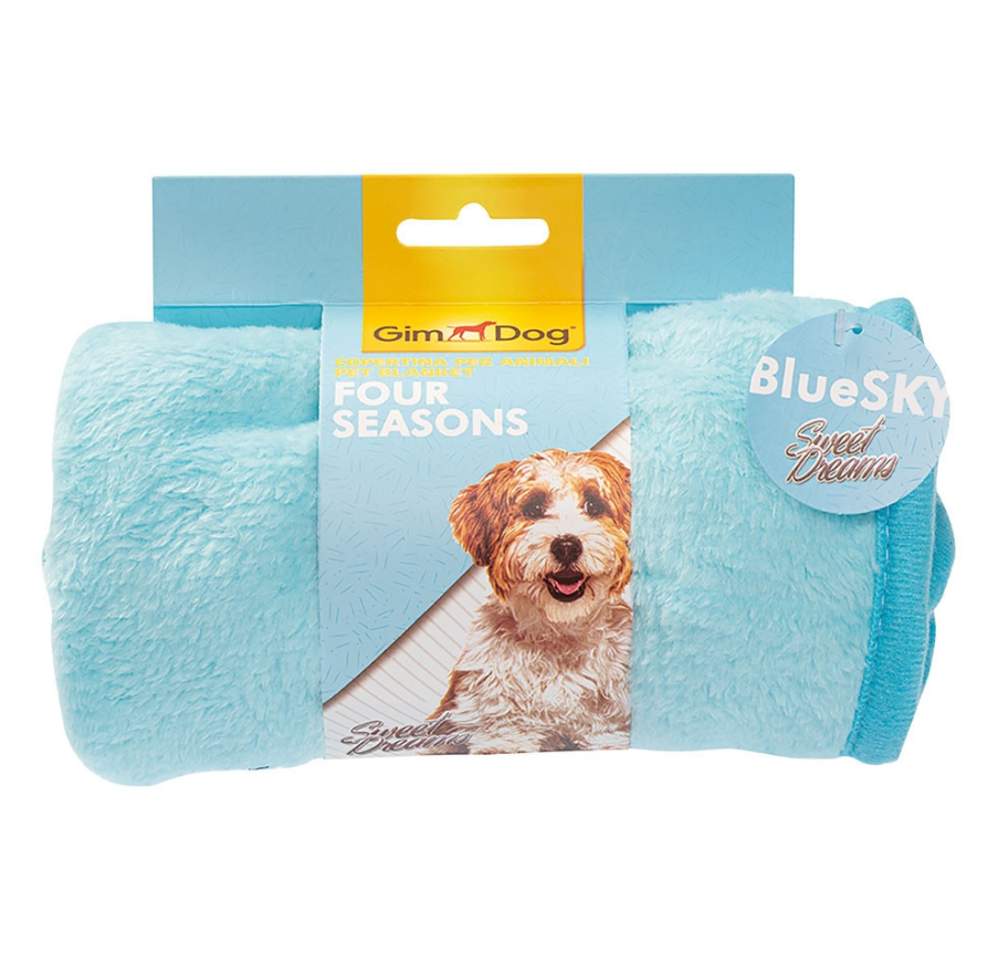 Gimdog Copertina Four Seasons Pet Blanket 60x90, Blue Sky