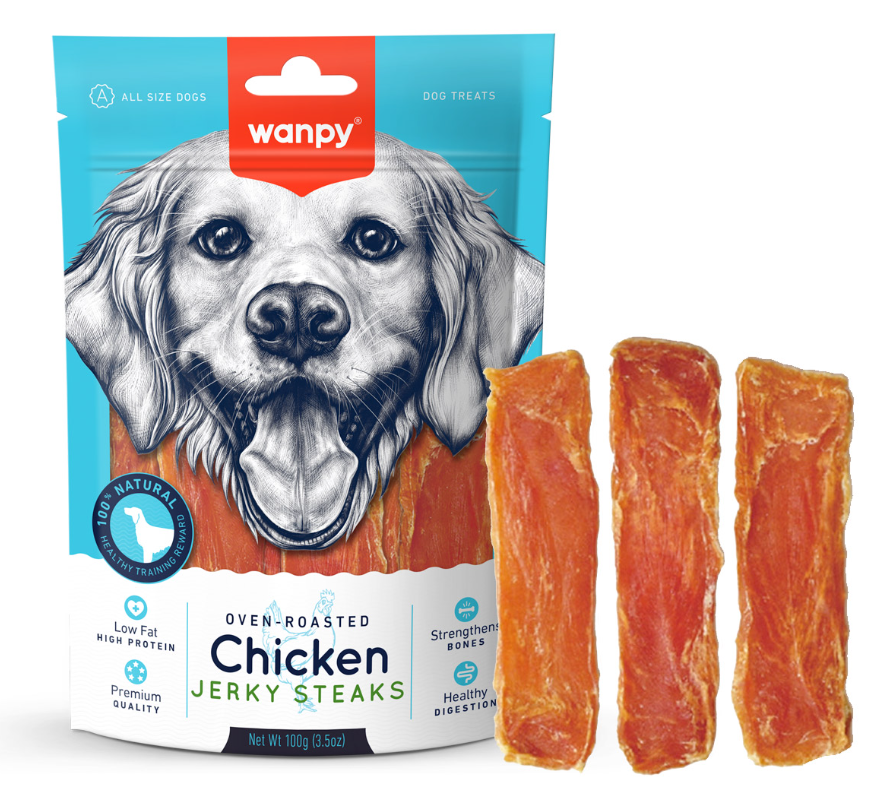 Wanpy - Chicken Jerky Steaks 100g