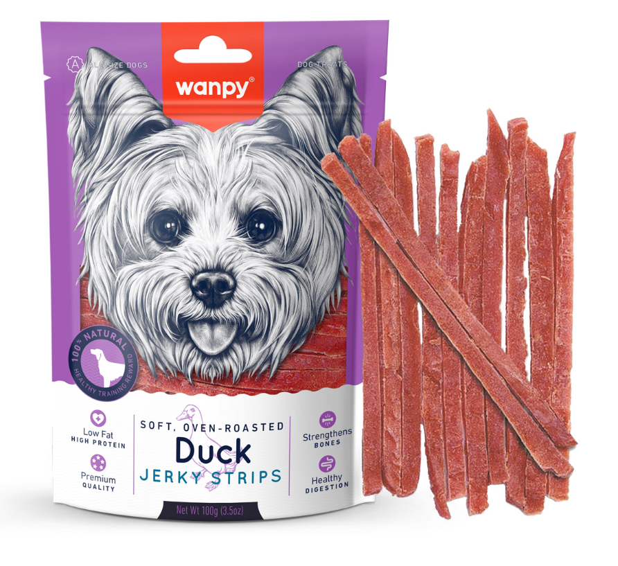 Wanpy - Soft Duck Jerky Strips 100g