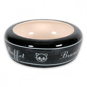 Zolux - No Waste Ceramic Cat Bowl Buffet - Black 300ml