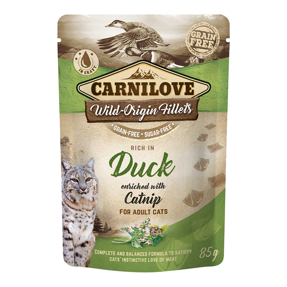 Carnilove - Duck Enriched With Catnip For Adult Cats (Wet Food Pouches)  85g