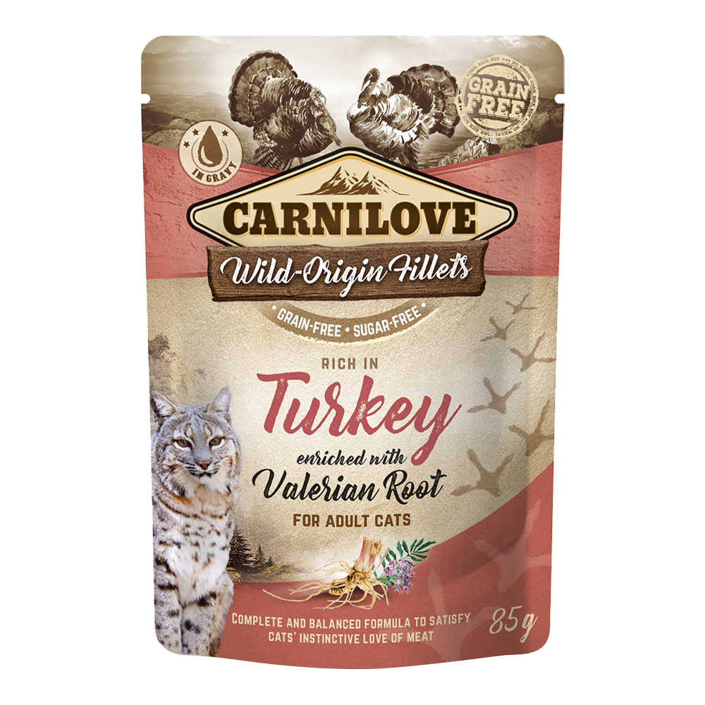 Carnilove - Turkey Enriched With Valerian Root For Adult Cats (Wet Food Pouches) 85g