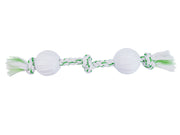 DENTAL ROPE WITH 2 NYLON BALLS - GREEN
