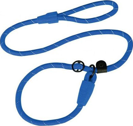 DOCO Reflective Rope Collar & Leash Combo with Leather Stopper [13mm x 120cm+30cm](0022060L)-LARGE-BLUE