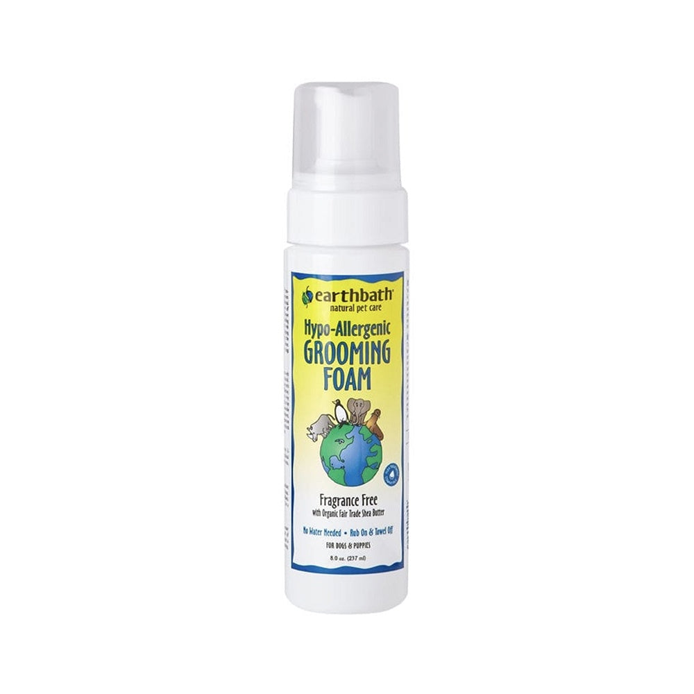 Earthbath - Waterless Grooming Foam For Dogs & Puppies, Hypo-Allergenic & Fragrance Free 8 Oz Pump