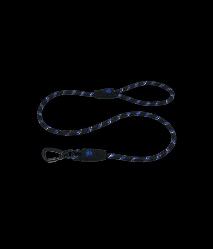 DOCO Reflective Rope Leash W/ soft Rubber Handle Ver.5 - Click & Lock Snap Ø8mm x 150cm-DCROPE5060S(BLUE)-(SMALL)