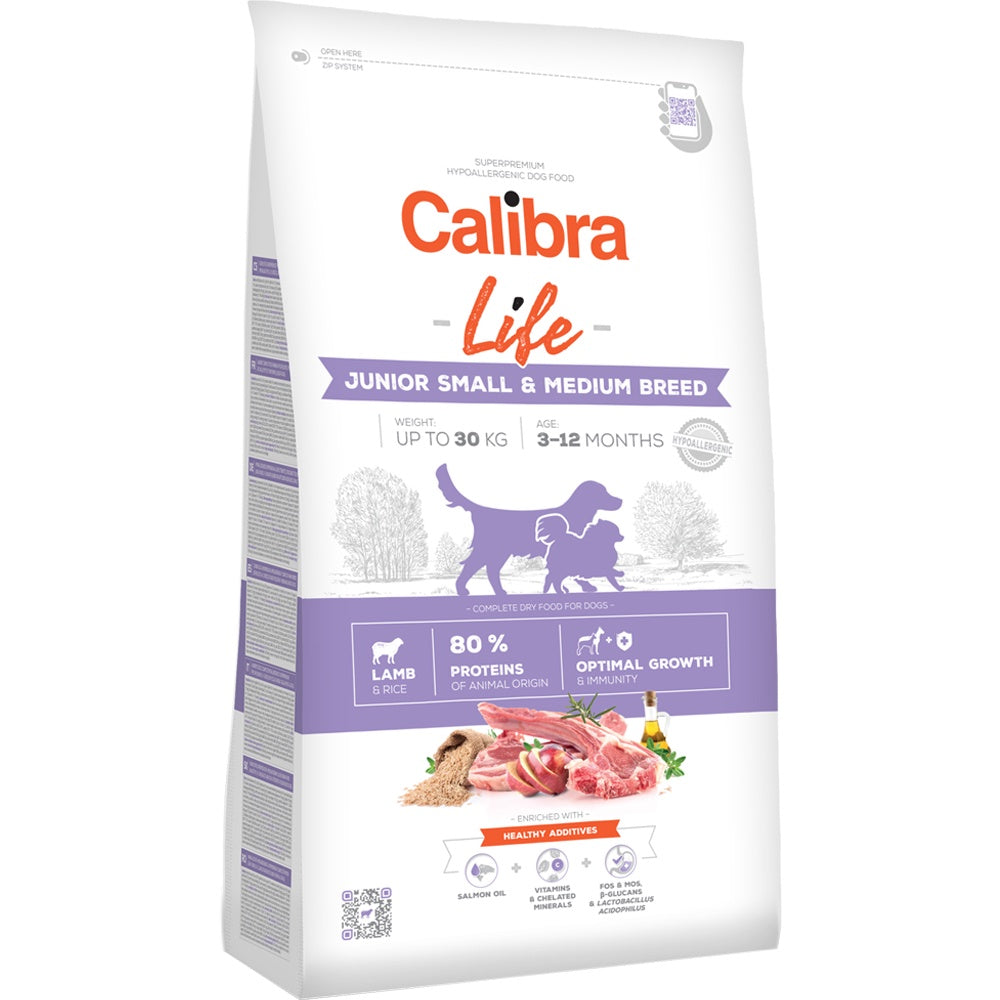 Calibra Dog Life Junior Small and Medium Breed Lamb 2.5kg