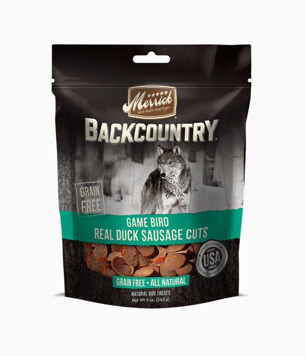 MERRICK BACKCOUNTRY GAME BIRD REAL DUCK SAUSAGE CUTS