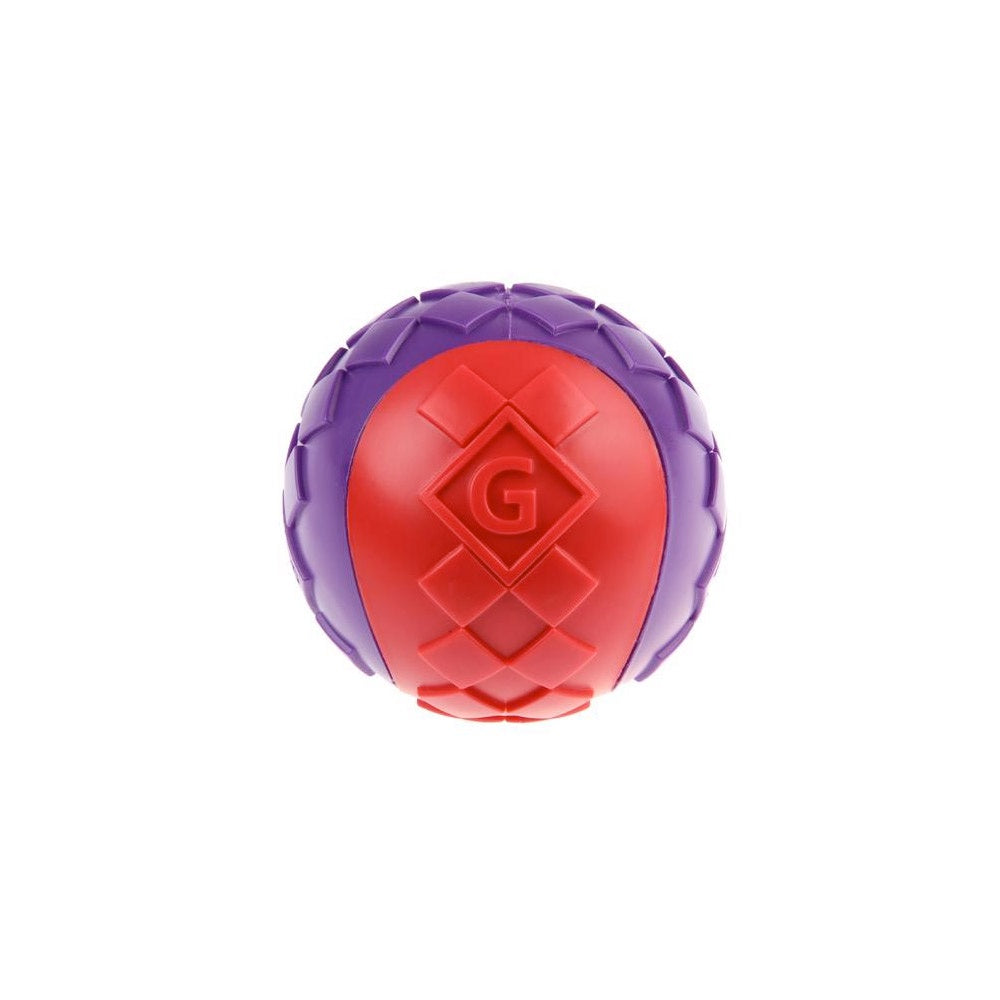 Gigwi - Ball Red/Purple Squeaker Solid (Small)