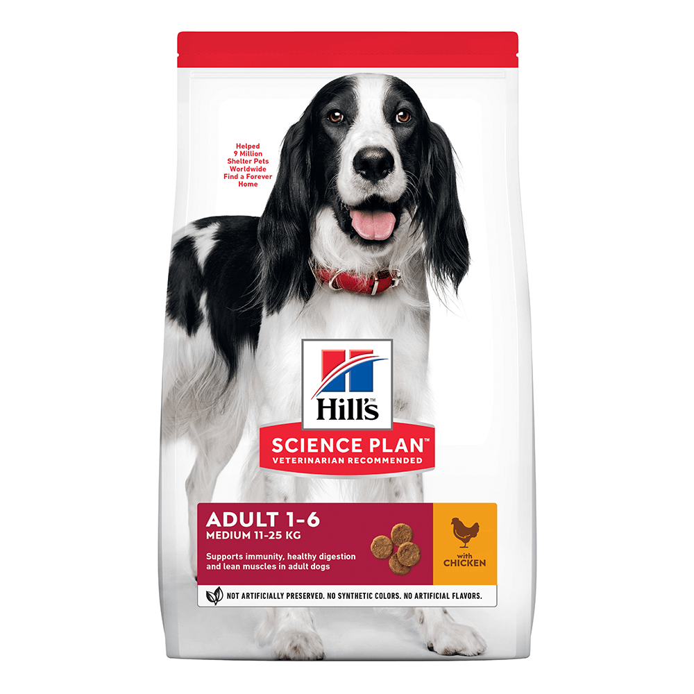 HILL'S SCIENCE PLAN MEDIUM ADULT WITH CHICKEN DRY DOG FOOD