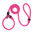 DOCO Reflective Rope Collar & Leash Combo with Leather Stopper [13mm x 120cm+30cm]-LARGE-PINK