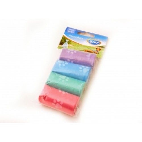 DUVO DOG WASTE BAGS PAWS 4*20PCS