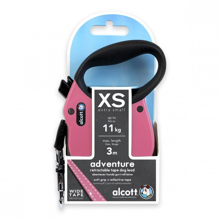 Adventure retractable leash 5m Pink Color - XS