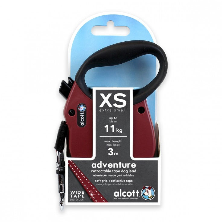 Adventure retractable leash 5m Red Color - XS